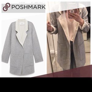 Aritzia Babaton Dalton Coat grey and beige